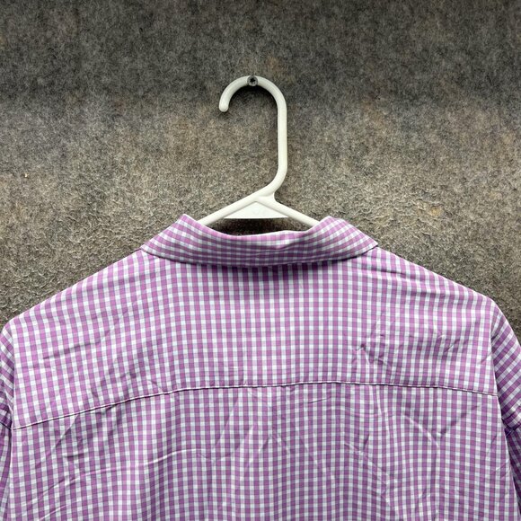 Peter Millar Shirt Mens XL Purple Check Summer Comfort Performance Golf - Picture 9 of 10